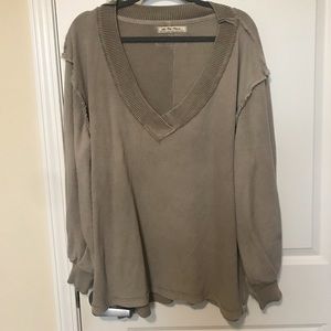 Free people oversized thermal top XS